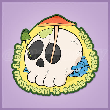 Mushroom sticker